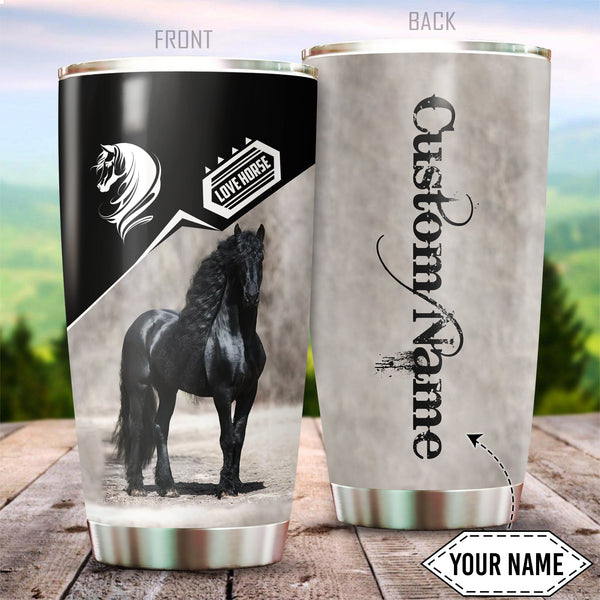 Maxcorners Custom Name Horse Stainless Steel Tumbler 07