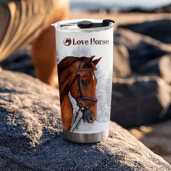 Maxcorners Horse Stainless Steel Tumbler 08