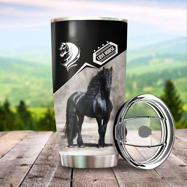 Maxcorners Custom Name Horse Stainless Steel Tumbler 07