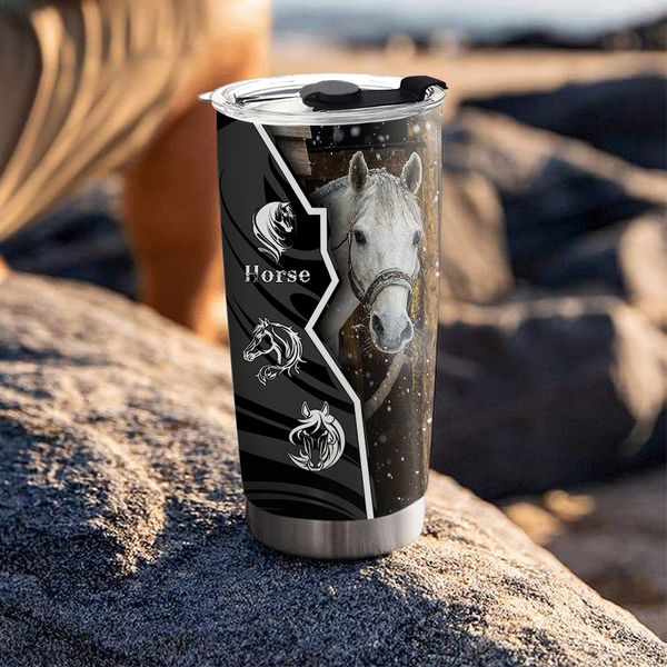 Maxcorners Horse Stainless Steel Tumbler 01