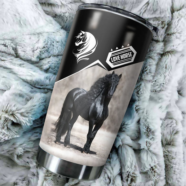 Maxcorners Custom Name Horse Stainless Steel Tumbler 07