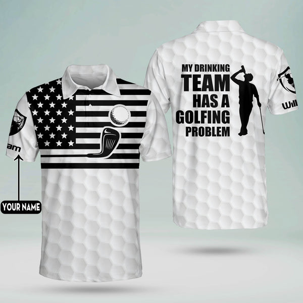 Maxcorners Golf Premium My Drinking Team Has A Golfing Problem Personalized Name All Over Printed Shirt