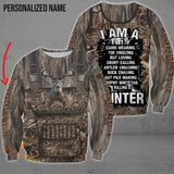 Maxcorners Customized Name I Am A Deer Hunter All Over Printed 3D Shirts