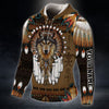 Maxcorners Personalized Wolf Native American 3D