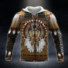 Maxcorners Personalized Wolf Native American 3D