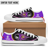 Maxcorners Purple Billiard Personalized Name Low Top Shoes