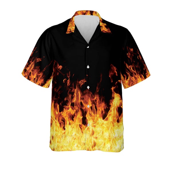 Maxcorners Bowling Flame Personalized Name Hawaiian Shirt