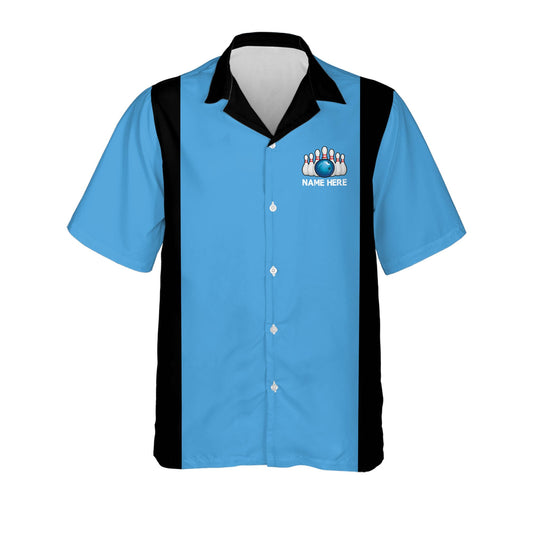Maxcorners Retro Vintage Bowling Personalized Name Hawaiian Shirt
