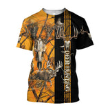 Maxcorners Premium Deer Hunting Orange Camo 3D Over Printed Hoodie