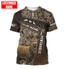 Maxcorners Deer Hunting Personalized Name 3D Over Printed Hoodie