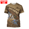 Maxcorners Duck Hunting Personalized Name 3D Over Printed Hoodie