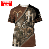 Maxcorners Customized Name Deer Hunting 3D Design All Over Printed
