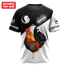 Maxcorners Personalized Name Rooster In White Background Unisex Hoodie