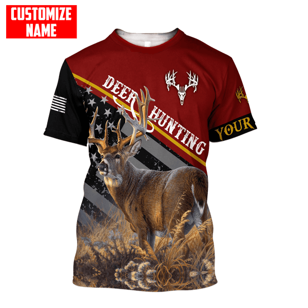 Maxcorners Customized Name Deer Hunting 9 3D Design All Over Printed