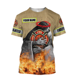 Maxcorners Personalized Firefighter Hug 3D Shirt