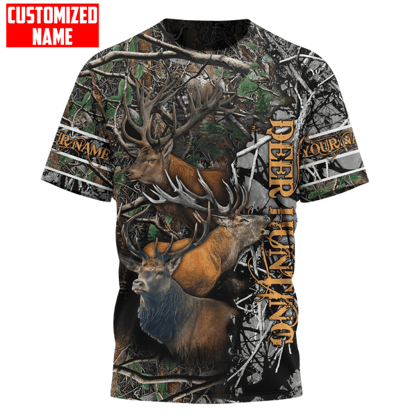 Maxcorners Deer Hunting Personalized Name 3D Over Printed Hoodie