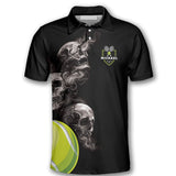 Maxcorners Tennis Hello Darkness My Old Friend Skull Customized Name All Over Printed Shirt