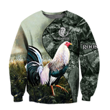 Maxcorners Rooster Unisex Deluxe Green Hoodie