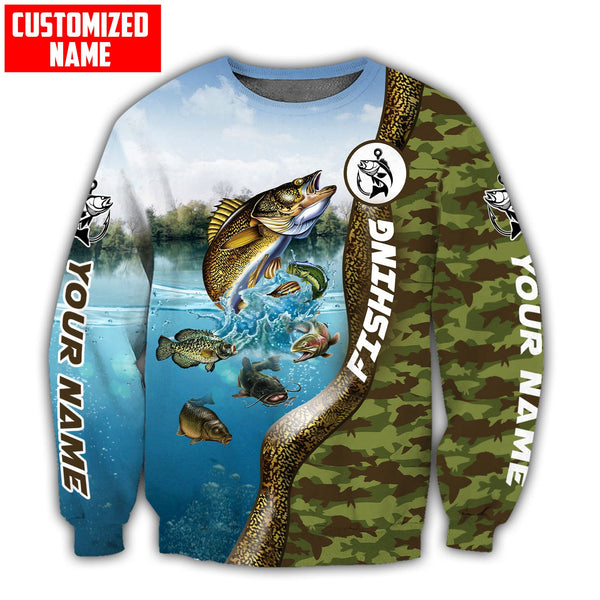 Maxcorners Personalized Walleye Jumping Fishing Lake Species