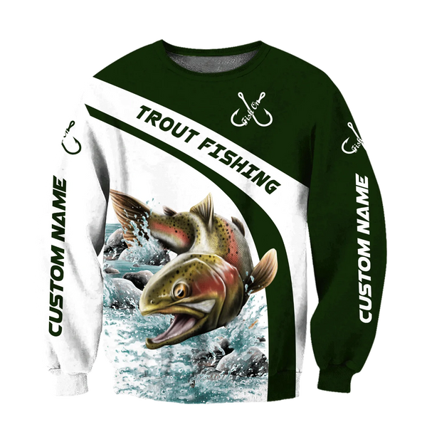 Maxcorners CustomName Trout Gone Fishing Shirts