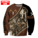 Maxcorners Deer Hunting Personalized Name 3D Over Printed Hoodie