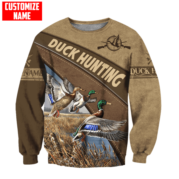 Maxcorners Duck Hunting Personalized Name 3D Over Printed Hoodie