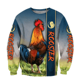 Maxcorners Rooster Unisex Deluxe Colorful Hoodie