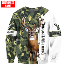 Maxcorners Customized Name Deer Hunting 2 3D Design All Over Printed