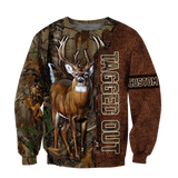 Maxcorners Deer Hunting Personalized Name 3D Over Printed Hoodie