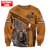 Maxcorners Moose Hunting Personalized Name 3D Over Printed Hoodie