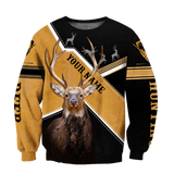 Maxcorners Deer Hunting Personalized Name 3D Over Printed Hoodie