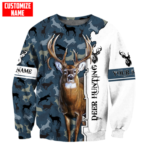 Maxcorners Deer Hunting Personalized Name 3D Over Printed Hoodie