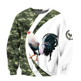 Maxcorners Rooster Unisex Deluxe Solider Hoodie