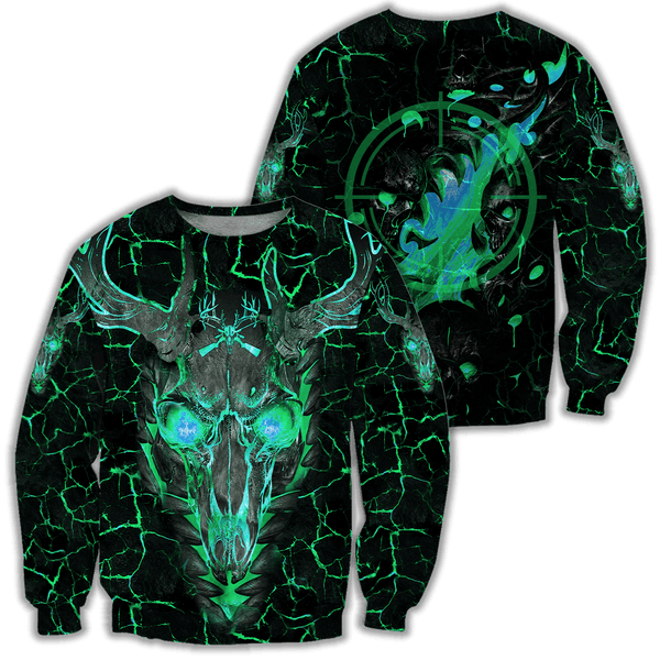 Maxcorners Deer Hunting 3D Over Printed Hoodie