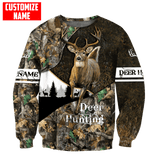 Maxcorners Deer Hunting Personalized Name 3D Over Printed Hoodie