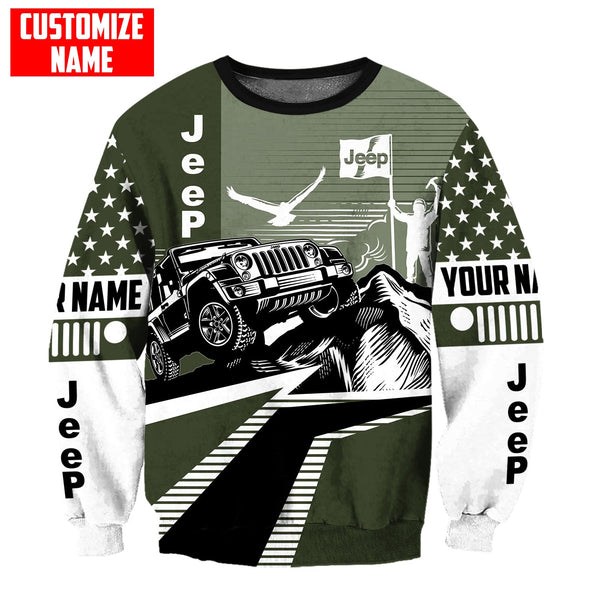 Maxcorners Custom Name Jeep Car 3D All Over Printed Shirts
