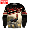 Maxcorners Personalized Rooster Farm Deluxe Hoodie