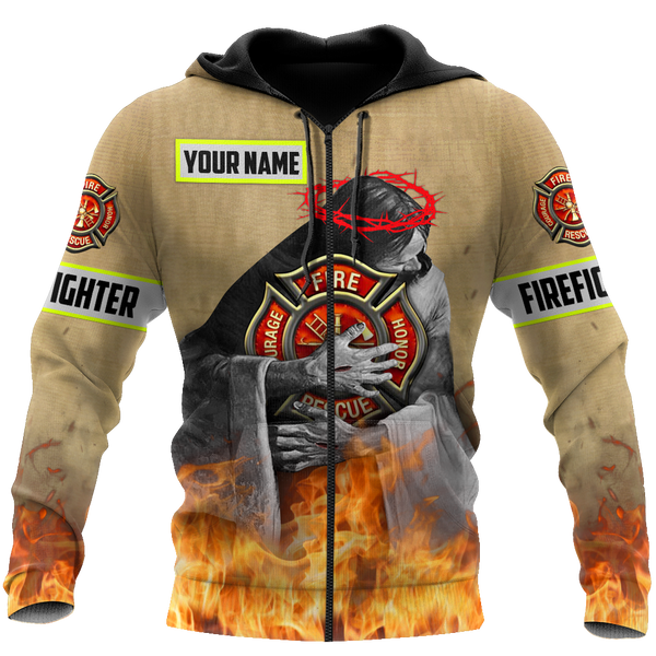 Maxcorners Personalized Firefighter Hug 3D Shirt