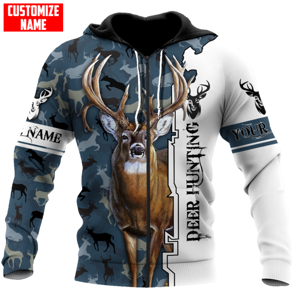 Maxcorners Deer Hunting Personalized Name 3D Over Printed Hoodie