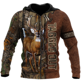 Maxcorners Deer Hunting Personalized Name 3D Over Printed Hoodie