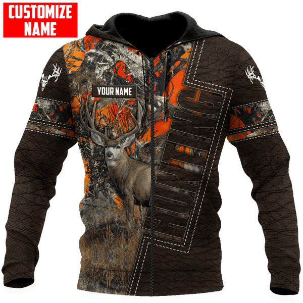 Maxcorners Deer Hunting Personalized Name 3D Over Printed Hoodie