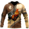 Maxcorners Personalized Name Rooster In Farm Unisex Hoodie