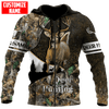 Maxcorners Personalized Deer Hunting Camo Autunm 3D Design All Over Printed