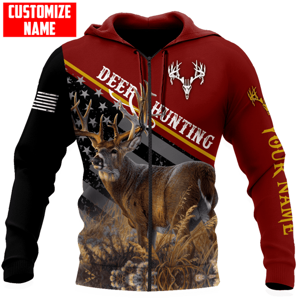 Maxcorners Customized Name Deer Hunting 9 3D Design All Over Printed