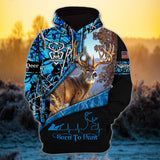 Maxcorners Personalized Born To Hunt Premium Deer Hunting Hoodies 3D