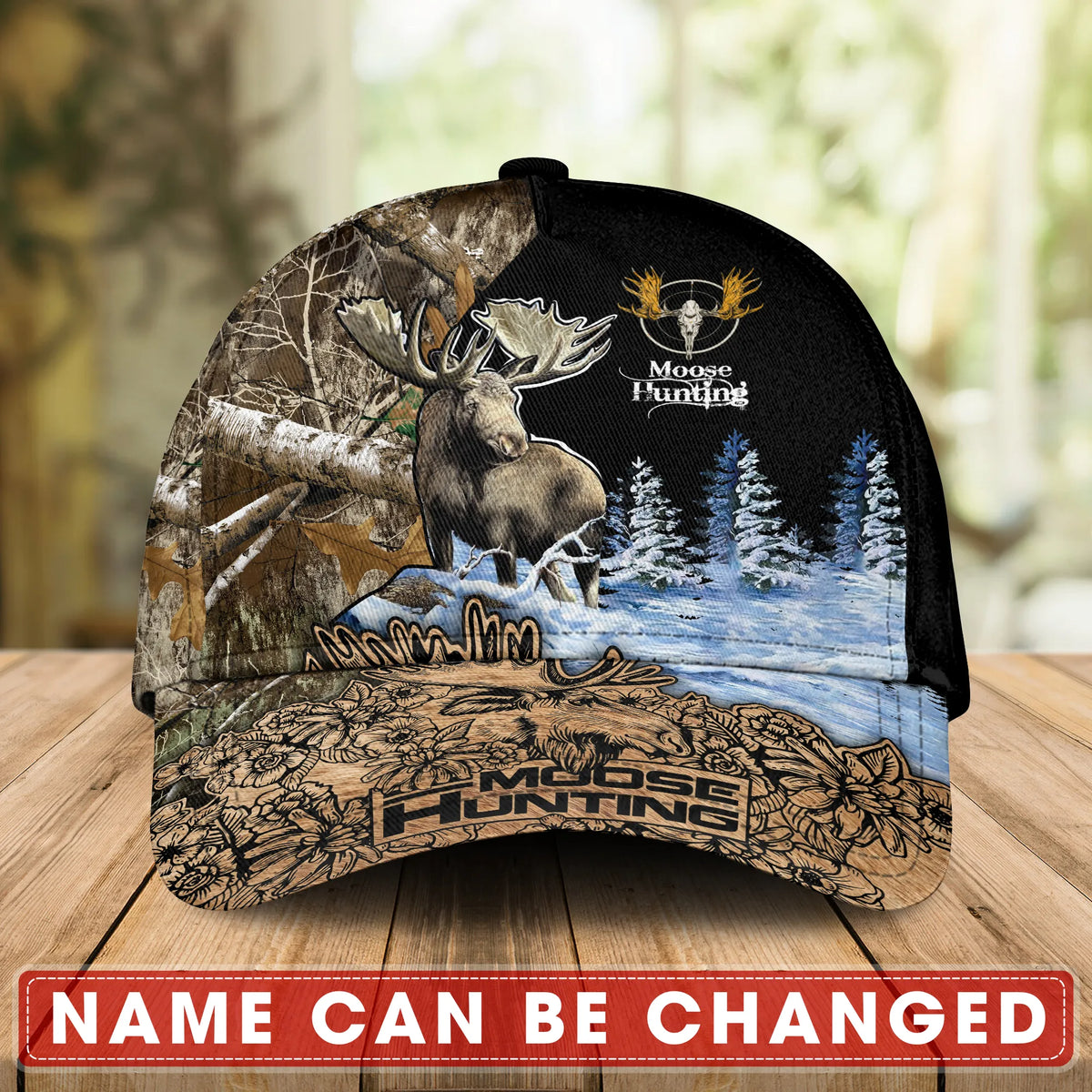 Maxcorners Love Moose Hunting Personalized Cap