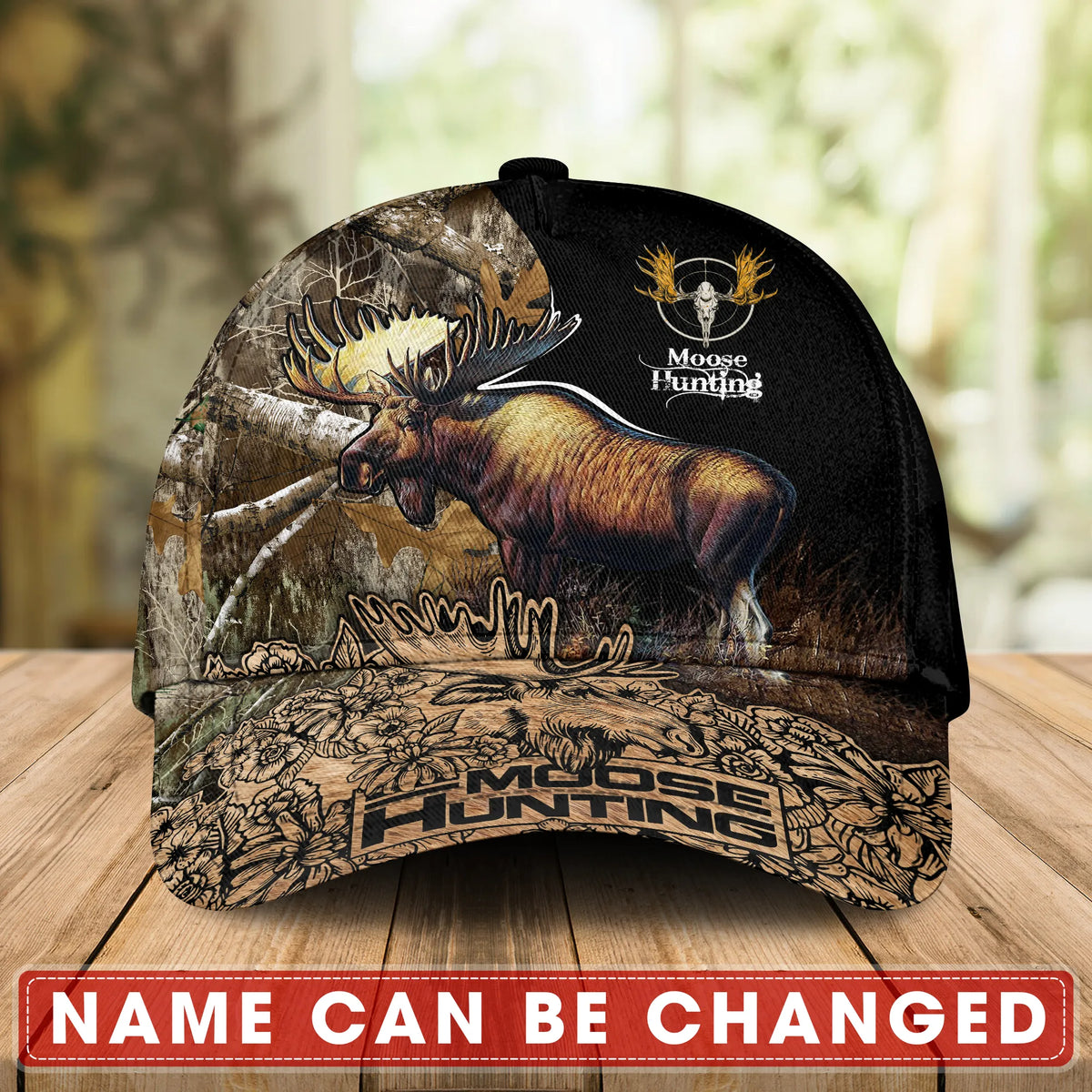 Maxcorners Love Moose Hunting Personalized Cap