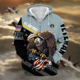 US Veteran Zip Hoodie With Premium 'All Gave Some, Some Gave All' Design