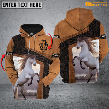 Maxcorners Personalized Beautiful White Horse