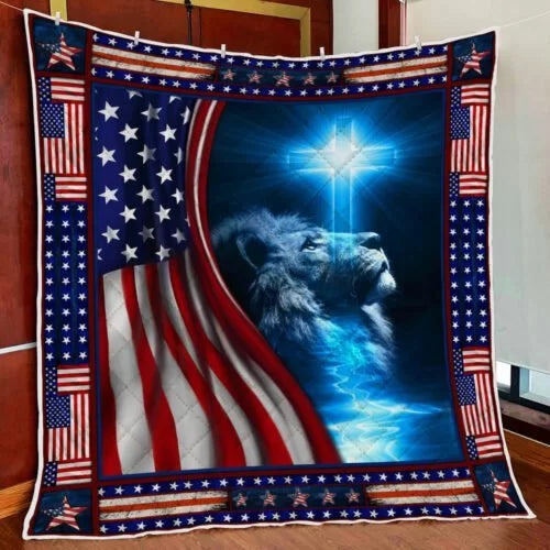 Maxcorners Jesus  Lion Christian Quilt - Blanket